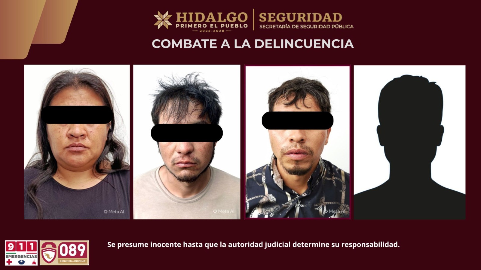 Aseguran a cuatro generadores de violencia en Tezontepec de Aldama
