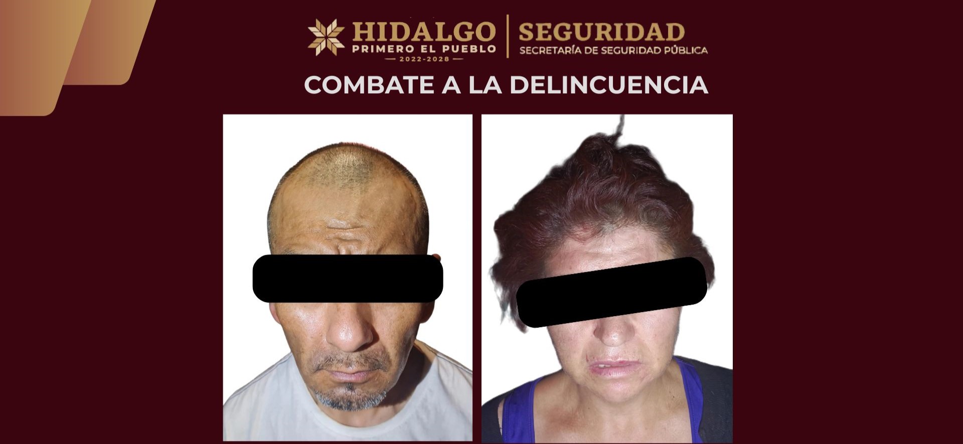 SSPH asegura a dos personas y desarticula presunto punto de venta de droga en Pachuca