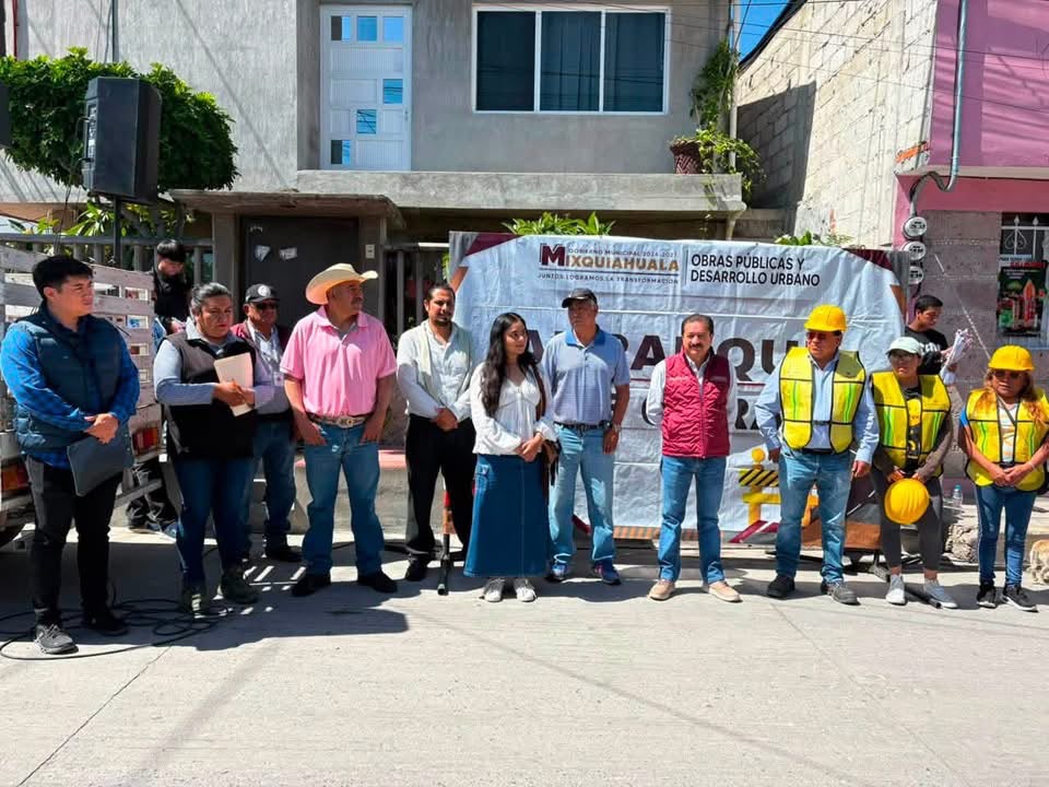 GOBIERNO DE MIXQUIAHUALA INICIA SEIS OBRAS NUEVAS DE REHABILITACIÓN DE DRENAJE Y ALCANTARILLADO