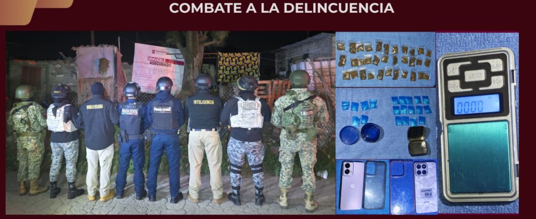 SSPH desmantela punto de narcomenudeo en Tizayuca