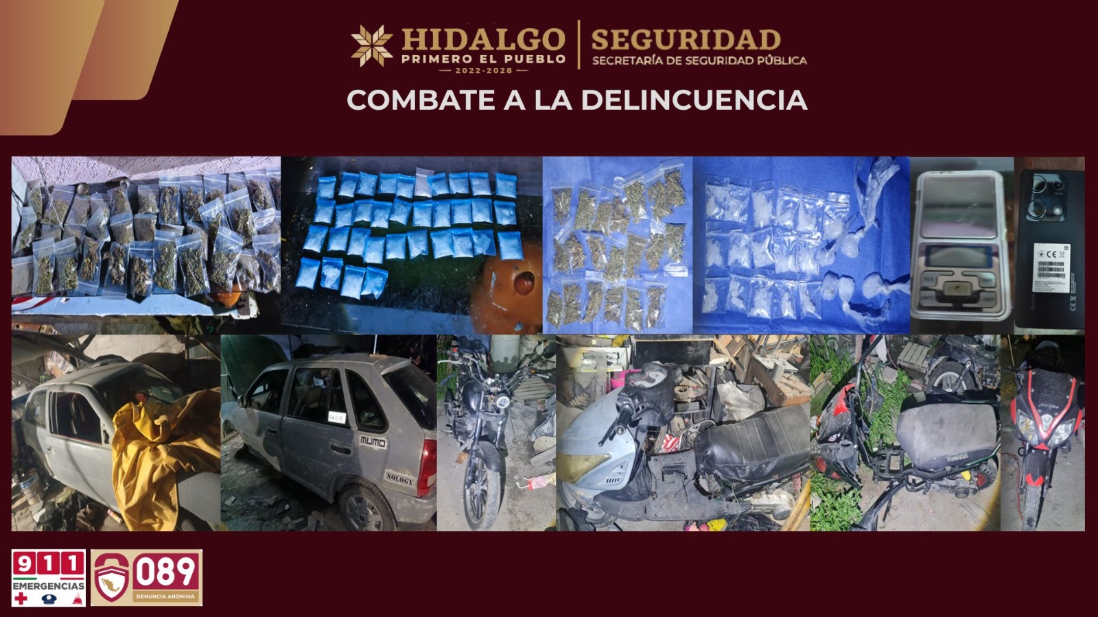 Tras dos cateos, SSPH desactiva dos centros de venta de droga en Actopan