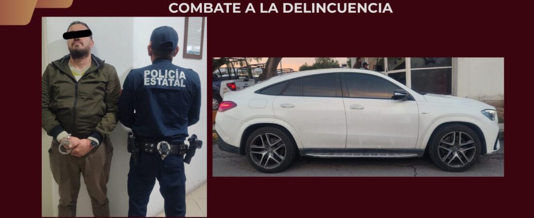 SSPH recupera vehículo robado en plaza comercial de Pachuca; aseguran a presunto responsable
