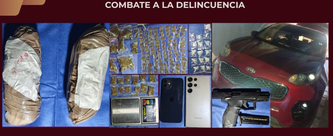 Asegura SSPH más de mil 800 dosis de droga tras cateo en Mineral de la Reforma