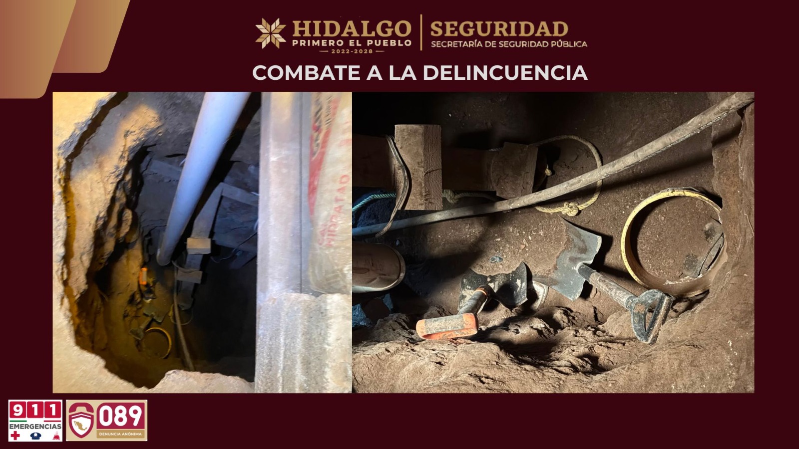 SSPH detiene a cinco y asegura túnel utilizado para el robo de hidrocarburo en Mineral de la Reforma