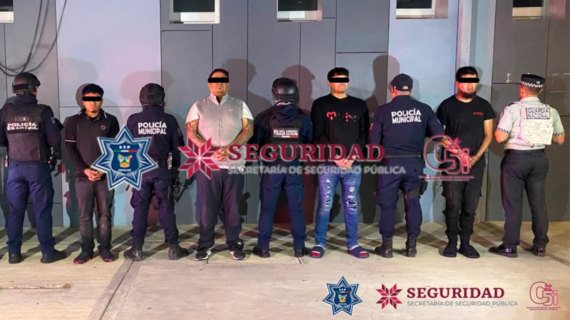 Despliega SSPH operativo en Huichapan; asegura a cinco personas y presunta droga