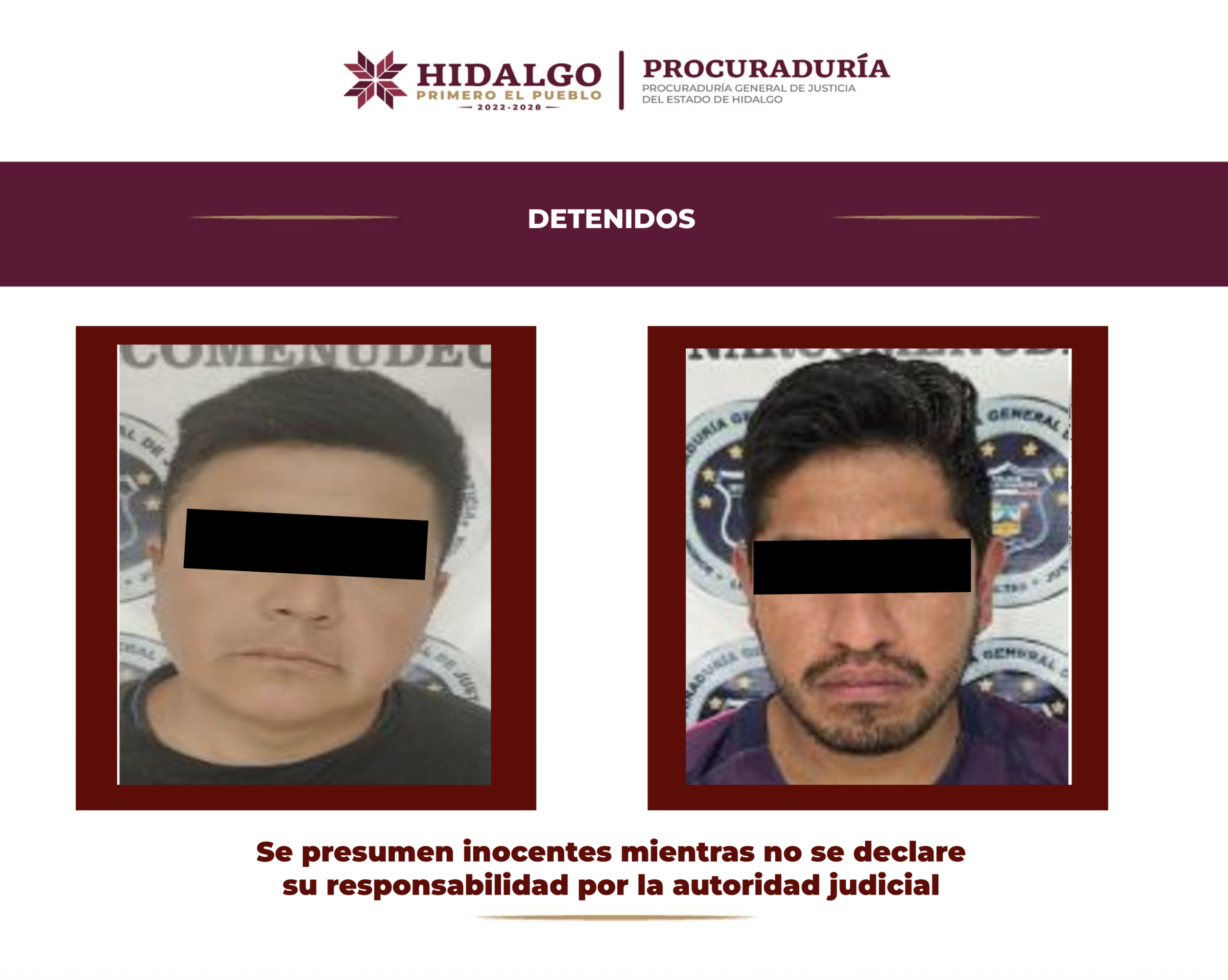 Dos personas detenidas, drogas, armas de fuego y cartuchos útiles asegurados durante cateo de la PGJEH en Pachuca 