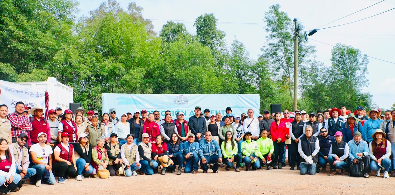 Continúan las acciones para el saneamiento del Río Tula; ciudadanía y gobierno trabajan en jornada de limpieza
