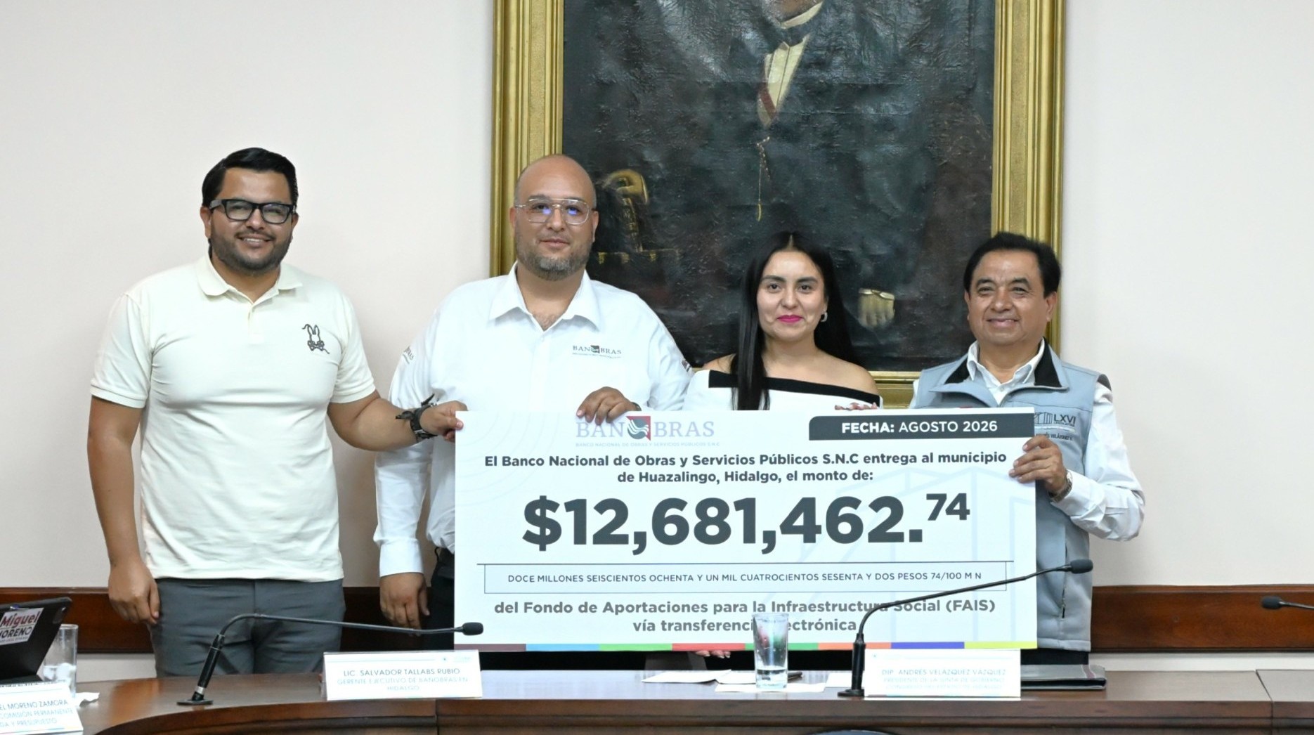 Congreso de Hidalgo autoriza entrega de más de 17 mdp para infraestructura social en San Agustín Tlaxiaca y Huazalingo