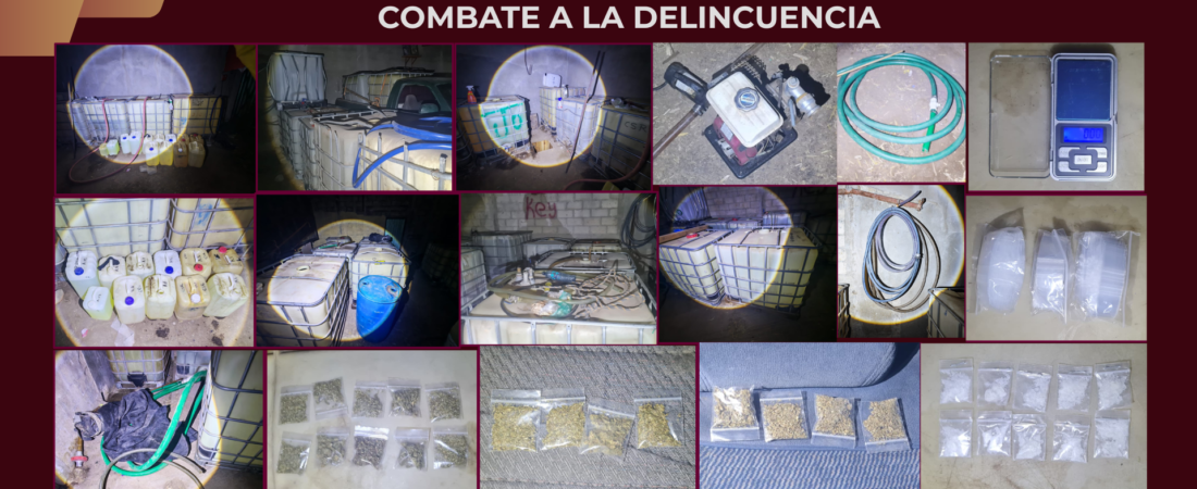 SSPH asegura 7 mil 500 litros de hidrocarburo ilegal y desmantela punto de venta de narcóticos en Tula de Allende 