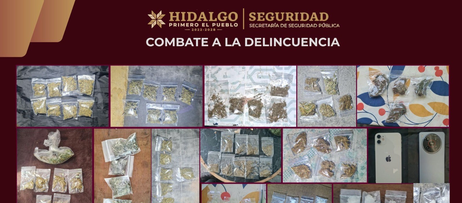 Desmantelan presunto punto de venta de narcóticos tras operativo en San Agustín Tlaxiaca