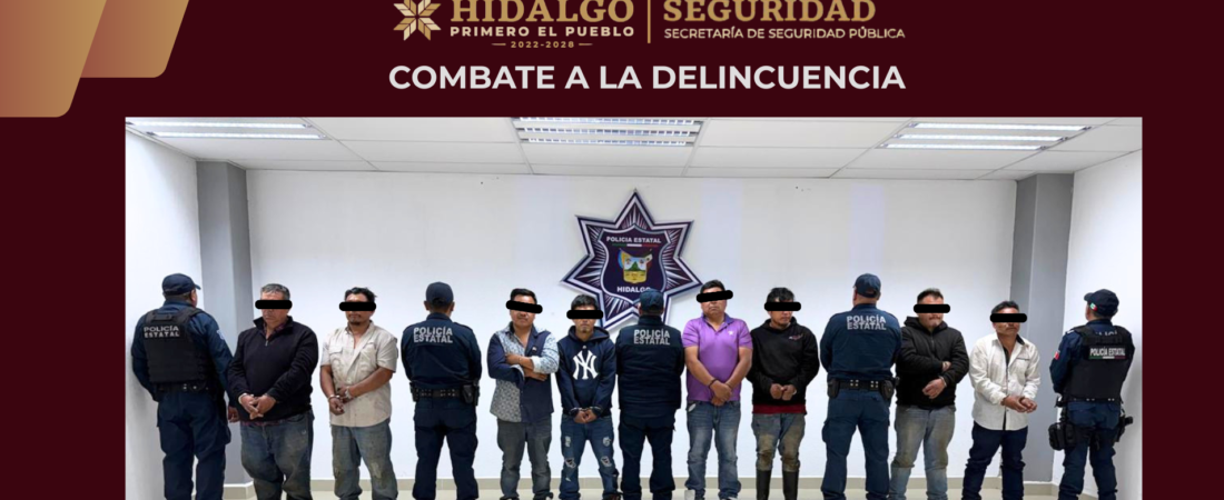 SSPH detiene a ocho personas por presunta tala clandestina en Tenango de Doria