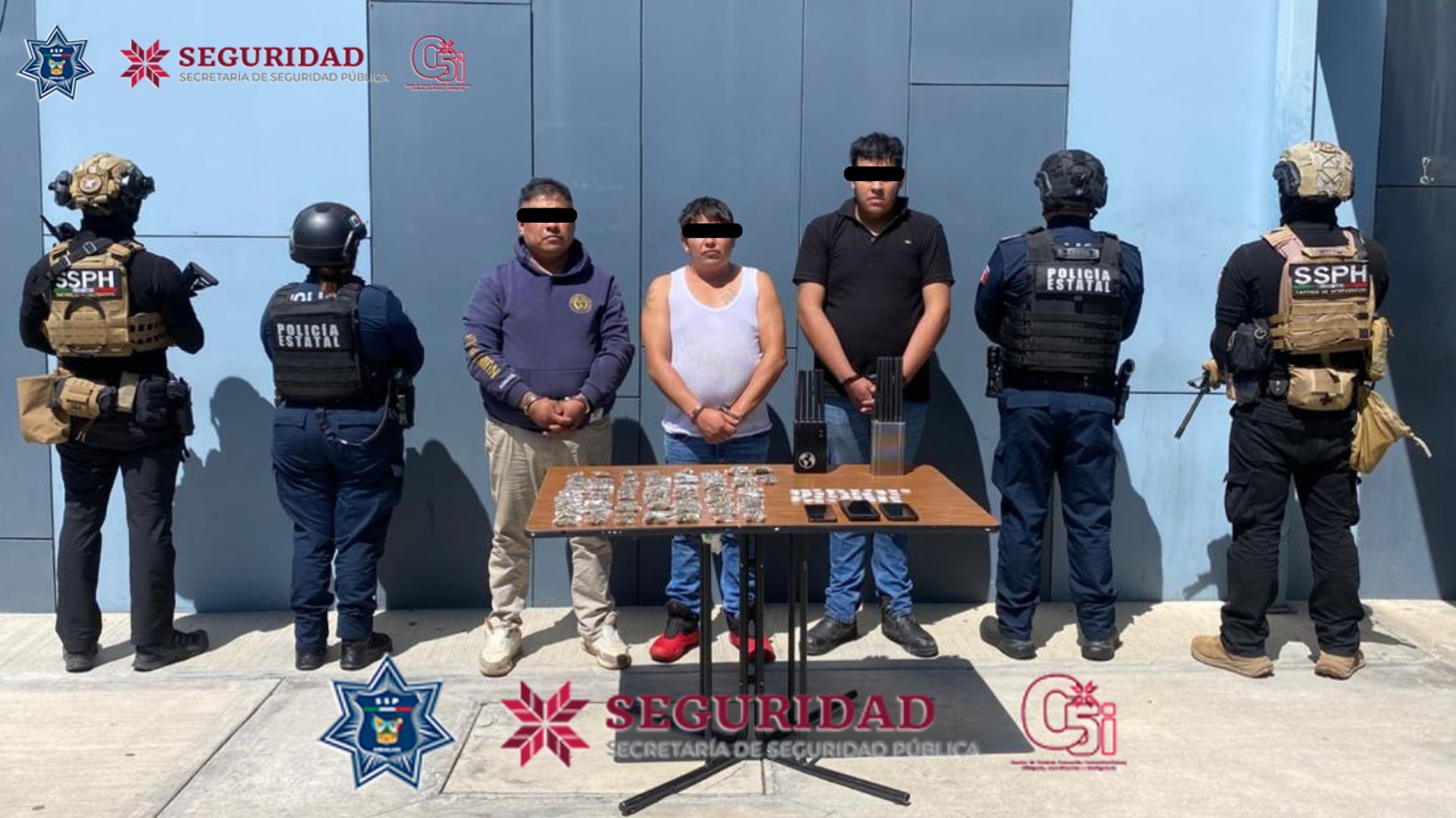 SSPH detiene a tres hombres y recupera tractocamión robado con 24 toneladas de polímero industrial