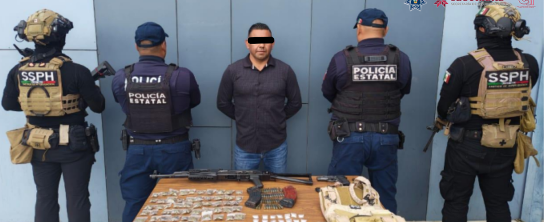SSPH asegura generador de violencia en la región de Tula; armado y con droga
