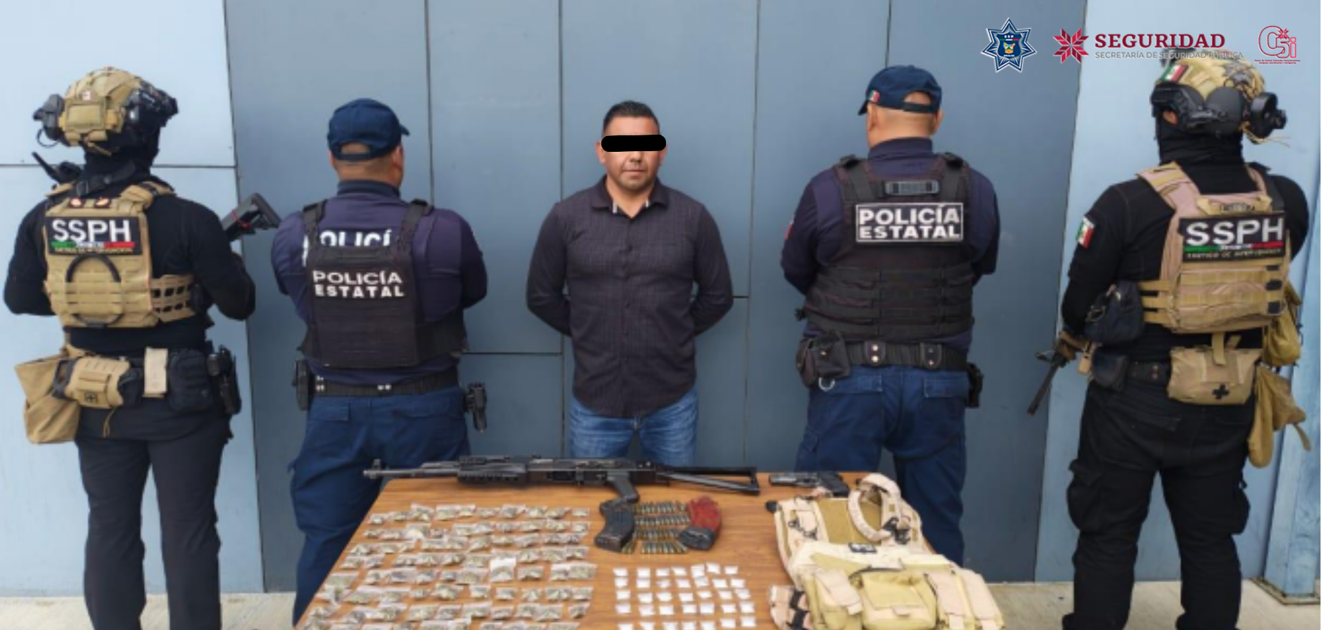 SSPH asegura generador de violencia en la región de Tula; armado y con droga