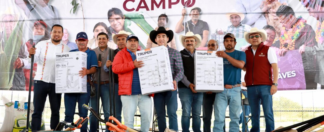 Productores de Chapantongo y Progreso de Obregón recibieron insumos por 9.7 mdp