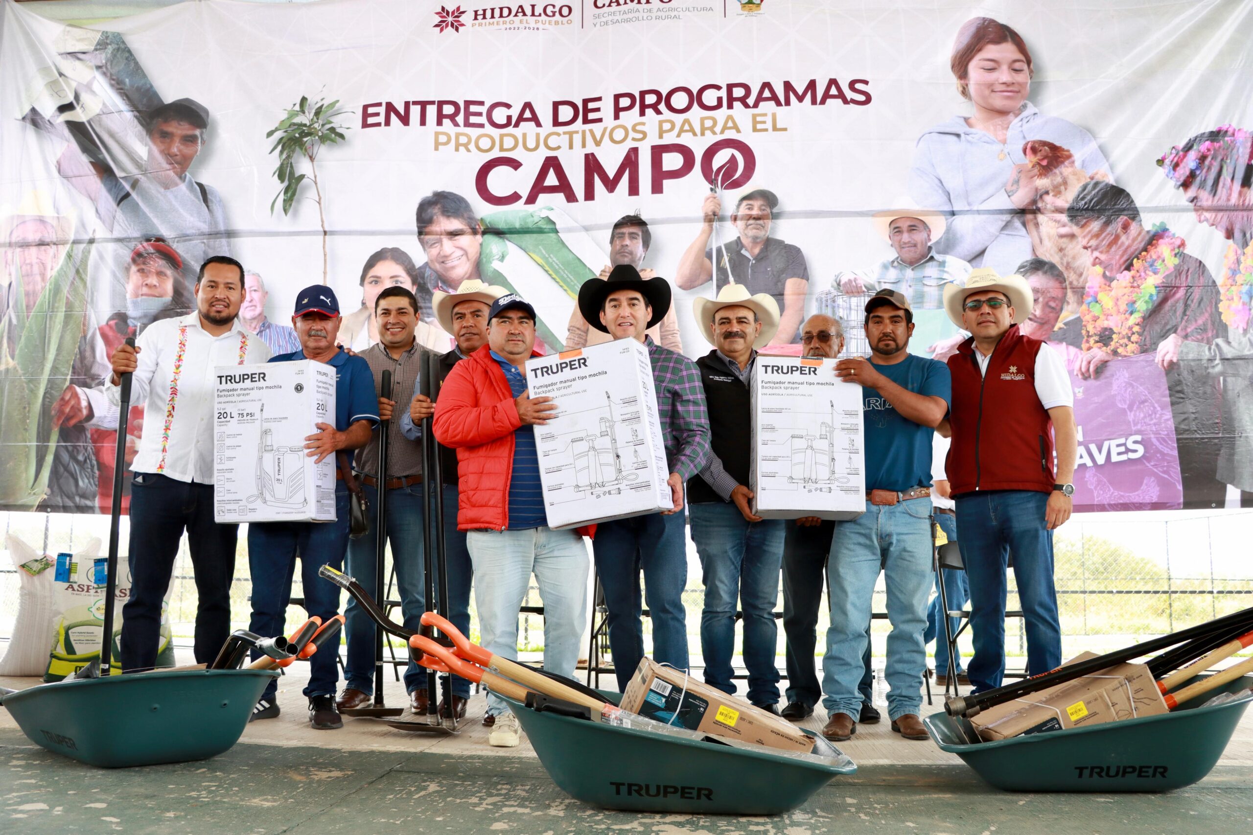 Productores de Chapantongo y Progreso de Obregón recibieron insumos por 9.7 mdp