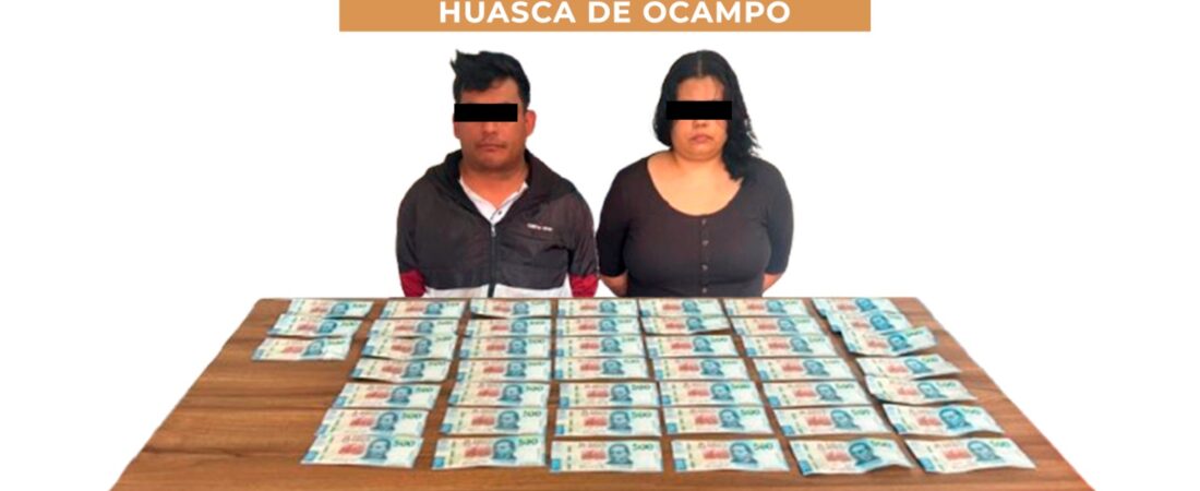 SSPH detiene en Huasca a dos personas con 45 billetes falsos 