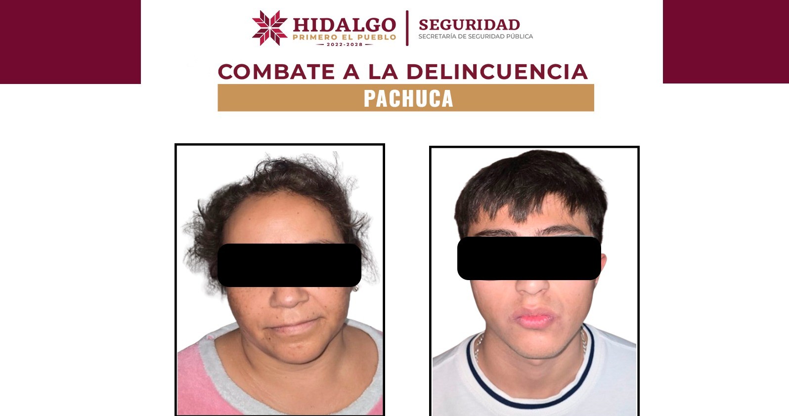 SSPH detiene a dos personas y asegura 640 dosis de presuntas drogas
